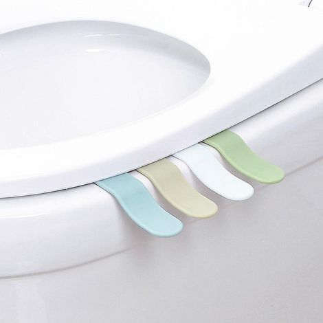 4 Piece Toilet Lifter 4 Colours, Silicone Lifter, No Dirty Hands Uncovering Toilet Lidter, Household Toilet Bidet Lifter (1/4)