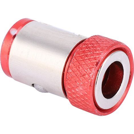 Set mit 5 rutschfesten magnetischen Schraubendreherringen aus Aluminiumlegierung (rot) (1/5)