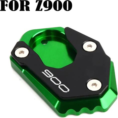 (Vert-900) Compatible pour Kawasaki Z900 Z650 Z800 Z900RS 2016-2024 Moto CNC Béquille Agrandisseur de pied Support latéral Extension Pad Z 900 rs 800 650 maxpower (1/4)