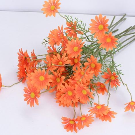 Daisy - Faux Fleurs Artificielles en Soie et Plastique - Hauteur 50 cm - Résistantes aux UV - Pour Décoration Intérieure Extérieure Jardin Mariage - Lot de 6 Bouquets (1/5)