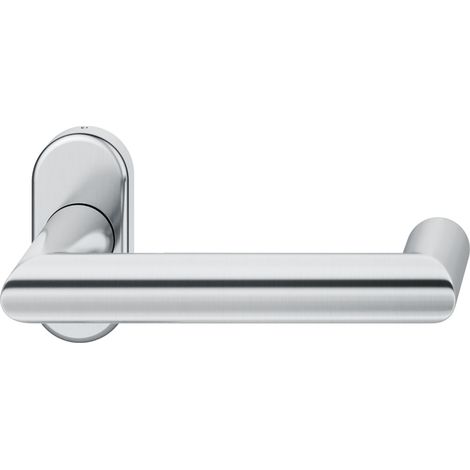 FSB Rahmentürdrücker 09 1016 mit Hochhaltefeder ovale Rosette Edelstahl matt