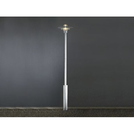 Große LED Wegeleuchte moderne Mastleuchte aus Stahl, Höhe 225cm (1/5)