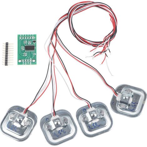 Capteur de Poids, Cellule de 4 Pièces, Jauge de Contrainte Demi-pont 50 Kg/100 Kg/200 Kg, Module HX711, pour Balance Corporelle Humaine, Contrainte, en Bricolage. (1/5)