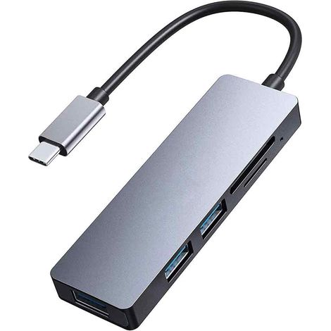 Docking Station - Type-C - HDMI - USB 3.0 - Lecteur De Cartes SD TF - 5 En 1 - Pour Ordinateur Portable - 1 Pièce (1/5)