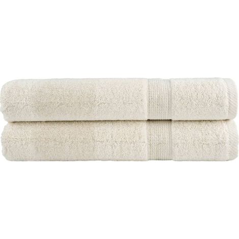 Premium-Saunatücher SOLUND 2 Stk. Cremeweiß 80x200 cm 600 g/m² (1/5)