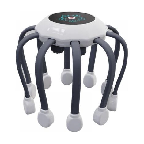 Appareil de massage de tête entièrement automatique, détend la tête, favorise le drainage lymphatique, connexion Bluetooth, moteur/vibration puissant, minuterie, lumière rouge, Bluetooth et applicatio