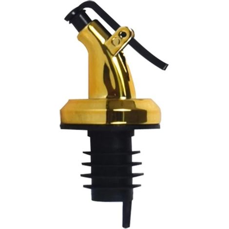 1 pièces bouchon de bouteille d'huile bouchon de verrouillage joint étanche qualité alimentaire buse en caoutchouc pulvérisateur distributeur d'alcool vin verseur cuisine 1 pièces or