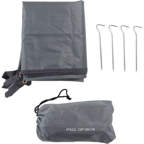 Tapis de pique-nique extérieur imperméable Oxford résistant pour camping tente avec 4 piquets aluminium (1/5)