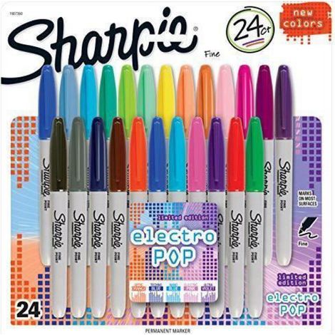 Marqueur Permanent - Pointe Fine 0 8 Mm - Encre Indélébile Sur Plusieurs Supports - Lot De 24