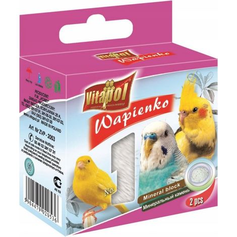 Natürlicher Kalksteinwürfel für Vögel, 35 g, 2 Stück