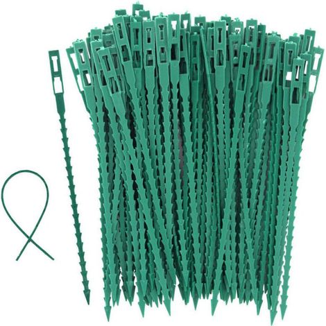 [NON UTILIZZATO] 100 supporti per piante - 17 cm per pomodori, alberi, fascette stringicavo, fascette in plastica riutilizzabili per arbusti e giardinaggio