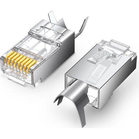 Ugreen 10x modularstecker rj45 stecker 8p8c cat 6a cat 7 adapter netzwerkkabel (1/5)