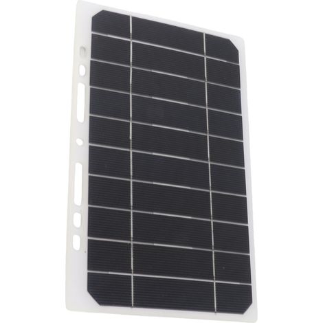 Panneau Photovoltaïque Chargeur 10W 5V 2A Silicium Monocristallin Nomade Haute Efficacité pour Camping Randonnée Plein Air (1/5)