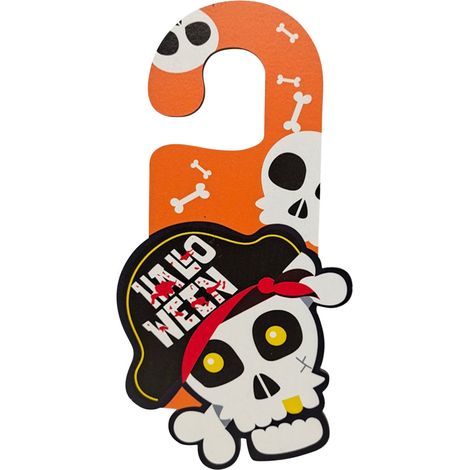 Panneau Décoratif Halloween - Panneau En Bois Pour Porte Ou Mur - Dimensions 10 x 22 cm - Épaisseur 0.35 cm - Décoration Festive Pour Fête D'Automne - Unité