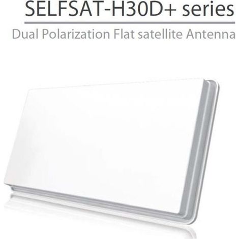 SELFSAT H30D+ PARABOLE PLATE UNE SORTIE AVEC KIT ACCROCHE FENETRE