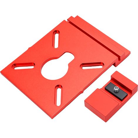 Adaptateur de rail de guidage universel pour défonceuse, en alliage d'aluminium, léger et portable pour le travail du bois et les scies sur rail. (1/5)