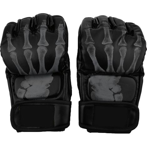 Boxe, combat, muay thaï, sparring, coups de poing, kickboxing, grappling, gants de sac de sable noirs (1/5)