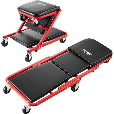 Taburete mecánico plegable VEVOR de 91,4 cm para taller mecánico, capacidad de 136,1 kg, 36 pulgadas. (1/2)