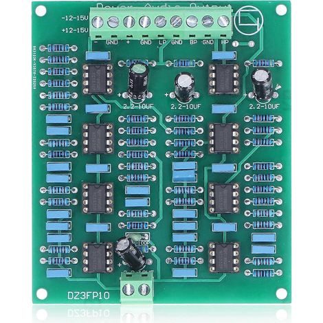 Module préamplificateur 3 canaux NE5532 avec sortie réglable pour les aigus, les médiums et les graves (1/4)