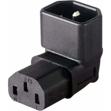 [JAMAIS UTILISÉ] Adaptateur secteur IEC C14 vers C13 / PDU Plug TV LCD à montage mural à angle de 90 degrés (1/3)