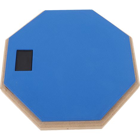 Pad de batterie silencieux de 30 cm (12 pouces) avec 2 paires de baguettes, aspect caoutchouc, pour la maison (bleu). (1/5)