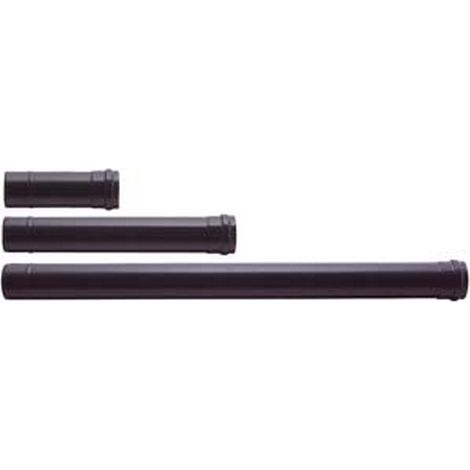 1PZ TUBO PER STUFE A PELLET PLUS NERO OPACO PESANTE MM.1,2  -  cm.10x25