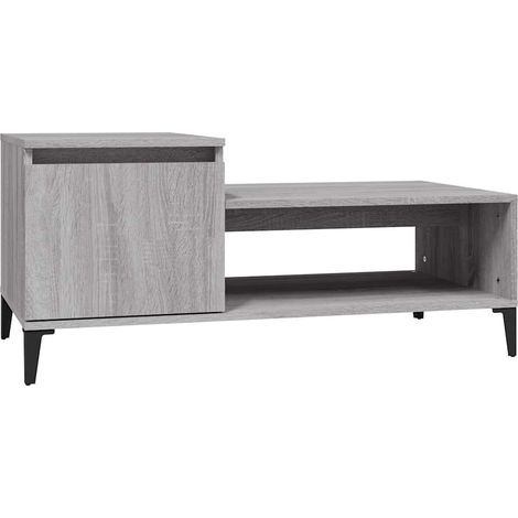 Maison Exclusive - Mesa de centro madera contrachapada gris Sonom (1/5)