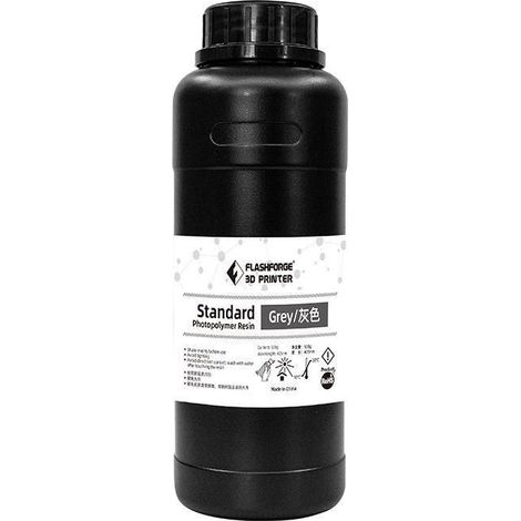 Resina 3D Flashforge uv lcd standard grey capacità 0.5L