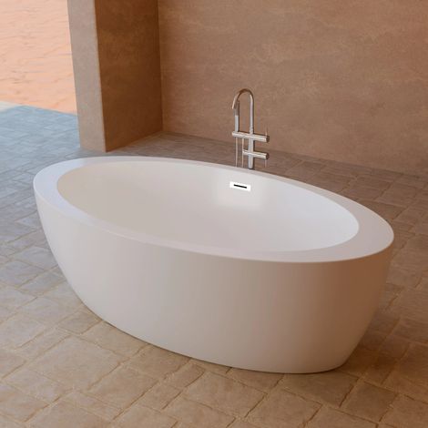 Vasca freestanding - Pearl 180 blanche -  Bianco - 180 x95 x58 cm, by SPALINA