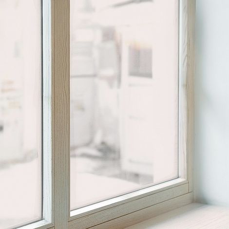 Klebefolie 50x100 cm Dekorfolie Blickdicht Folie für Badezimmer Schlafzimmer Sichtschutz Fenster Milchglas PVC Dekorativ Selbstklebend Zartes Beige
