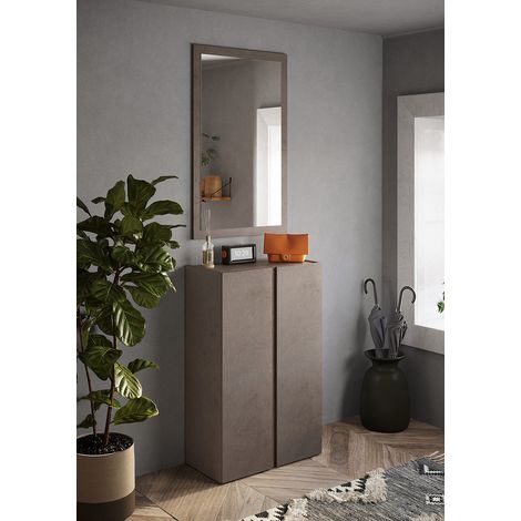 Meuble à chaussures moderne 70 cm bronze/mercure Frida (1/5)