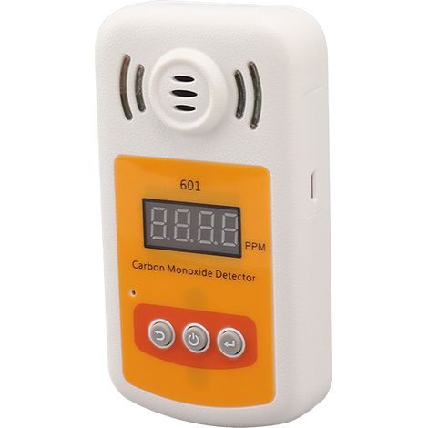 Tragbares CO-Gasmessgerät, digitales Gasmessgerät mit akustischem und optischem Alarm, Auflösung 1 ppm (1/5)