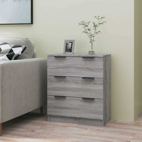 vidaXL Buffet Sonoma gris 60x30x70 cm Bois d'ingénierie (1/5)