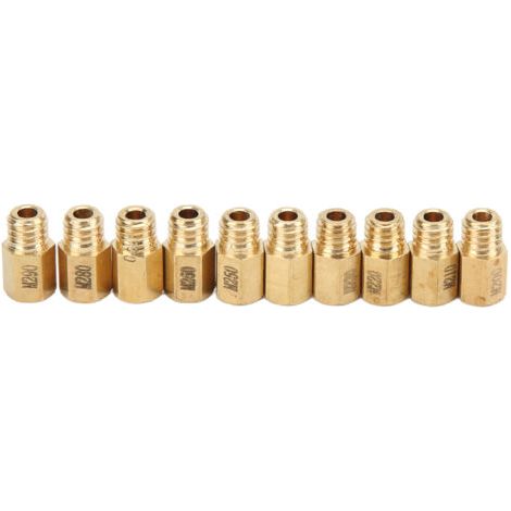 Gicleur 270 Kit de Jet Principal de Carburateur en Laiton Massif, adapté pour VM TM TMX Carb 200-290, Jets Principaux de Hexagonal, 10 Pièces par Ensemble. (1/5)