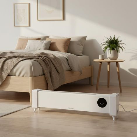 Radiateur Convecteur Électrique Blanc 2200 W, Résistant aux Projections d’Eau IPX4, Silencieux 0 dB, avec Télécommande, Écran LED et Verrouillage Enfant (1/5)
