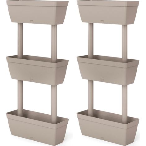 Maison Exclusive - Pflanzkübel 6-tlg. 100 cm Taupe