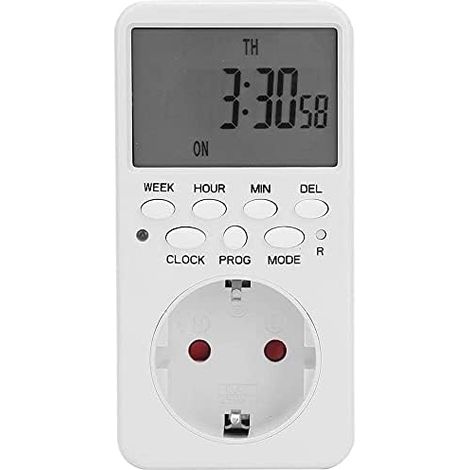 Prise de minuterie numérique programmable à cycle automatique de 7 jours 1m 99h99m (1/5)