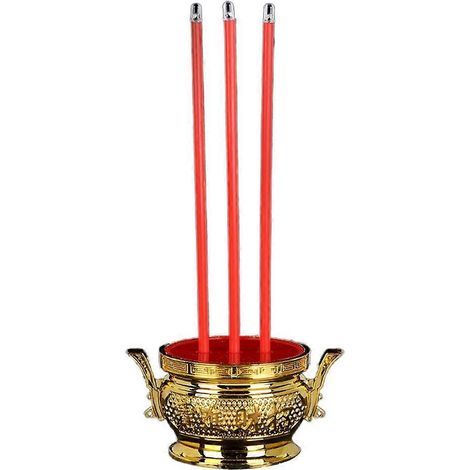 LED-Kerzenlampe für buddhistische Altäre, Avalokiteshvara-Buddha-Motiv, elektrischer Räuchergefäß, rote Farbe, LED-Licht