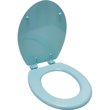Abattant WC en Bois compresse HDF Vert pale Siege de toilette Universel (1/2)