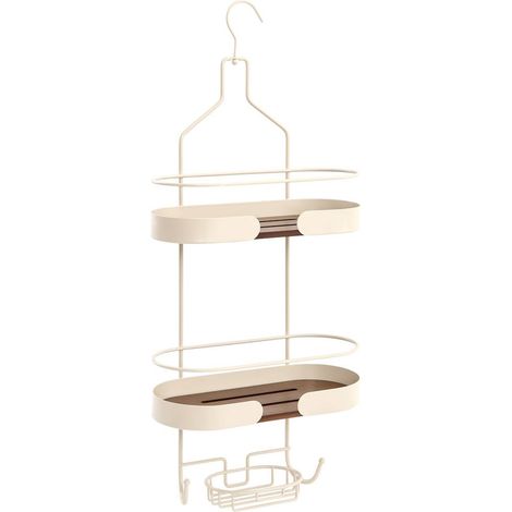 Estante de ducha argileo rectangular de dos niveles, color beige - 5five (1/4)