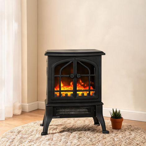 Cheminée électrique negro en plástico Vidrio 39 x 24 x 48 cm (1/5)