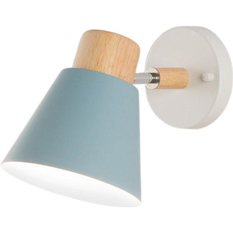 Applique murale nordique bleue lampe chevet E27 moderne simple décorative pour chambre enfant salon couloir escalier balcon