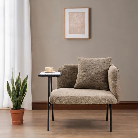 Fauteuil khaki en chenille 28,4 x 33,9 x 27,9 cm (1/5)