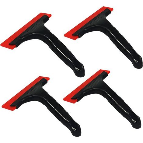 Duschabzieher-Set, 4-teilig, für Dusche, Fenster, schmale, kleine Fensterabzieher, Duschkabinenabzieher für Spiegel, Badezimmer, Fenster, Boden, Glas (1/2)