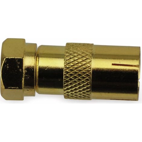 F-Adapter, Stecker/Koaxkupplung, vergoldet (1/5)