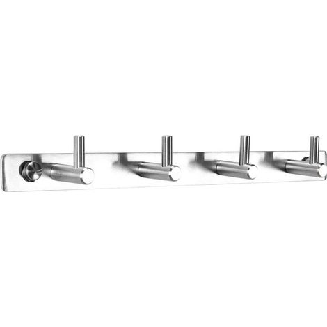 Wall mounted coat hooks for bathroom, towel rack, towel holder, storage, toilet, kitchen, stainless steel (1/5)