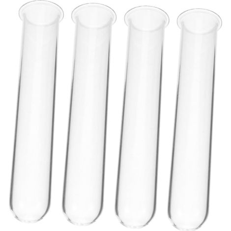 Lot de 4 Tubes à Essai en Verre 2,5x3x18 Cm pour Culture Hydroponique, Jardinière en Verre Transparente, Supports pour Plantes Propagées, Vase Décoratif pour Terrarium Intérieur (1/5)