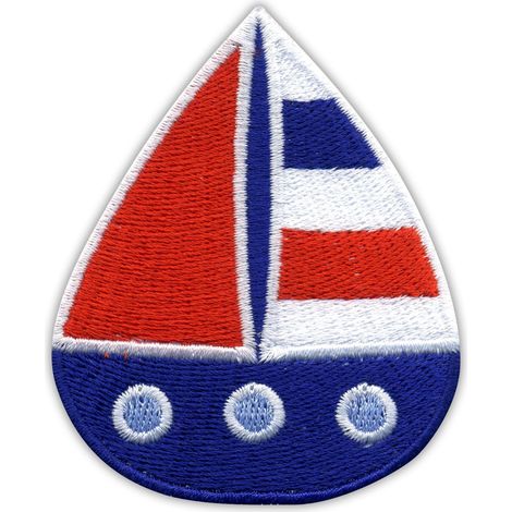 Aufnäher Segelboot - Zum Aufnähen - Gestickter Aufnäher/Abzeichen/Emblem