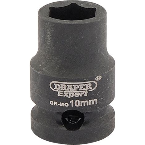 Draper Expert HI-TORQ® 10mm Metric Impact Socket for 3/8" Drive - Heavy-Duty Impact Socket in 3/8" Square Drive (Model 06869) (1/5)