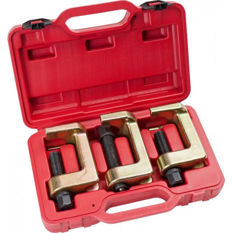Dema – Coffret d'arrache rotule 3 pièces – Broche d'extraction ø 17 mm – Extracteurs 24/28/34 mm pour mécaniciens – Dimensions 24 x 16 x 7,5 cm